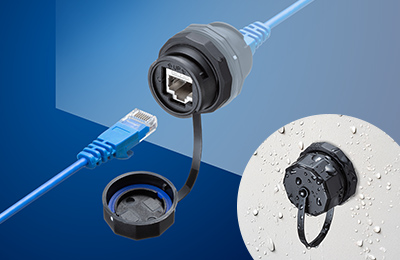 パネルマウント取り付けに対応したLANケーブル延長・中継アダプタ