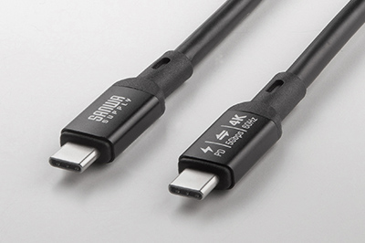 DisplayPort Altモードに対応する、USB Type-Cロングケーブル