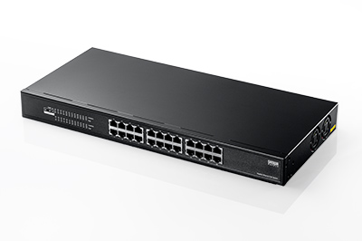 全ポートIEEE802.3af/at（PoE+）対応の高速ギガビット多ポートスイッチングハブ