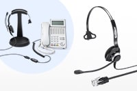 RJ-9ポート搭載の電話機に接続できる、コールセンターに最適なヘッドセット