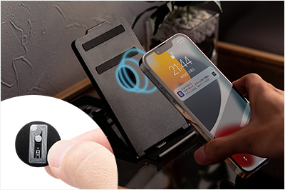 インテリアになじむブラックのNFCタグ。家電のスマート化などに便利。