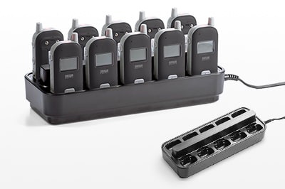 ワイヤレスガイドシステム（MM-WGS6）を10台まとめて充電できる充電器