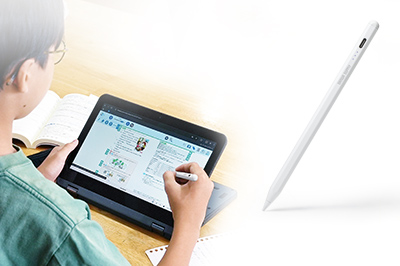 紙のノートのような感覚で書ける Apple iPad専用充電式極細タッチペン
