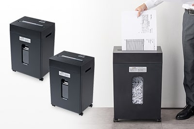 A3用紙をまとめて細断できる、容量30Lのシュレッダー