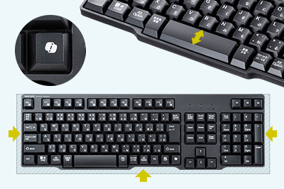 キーサイズはそのままでフチをカット！余分な部分を極限まで省いたコンパクトフルキーボード
