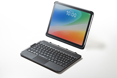 iPadをノートパソコンのように使える、iPad用ケース付きキーボード