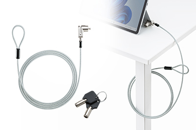 Microsoft Surface Pro 12インチを盗難から守るセキュリティワイヤー