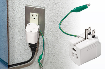 高温や過電流による火災を防ぐ！2P・3Pプラグ兼用の、温度&電流ヒューズ内蔵アダプタ