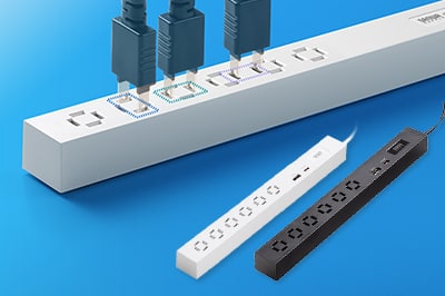 差し込み自由！縦にも横にも間にも挿せる究極の電源タップ