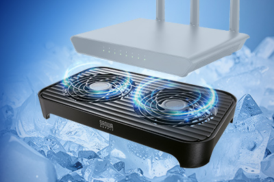 ルーター・PC・周辺機器など様々な機器の熱暴走を防ぐ小型クーラー