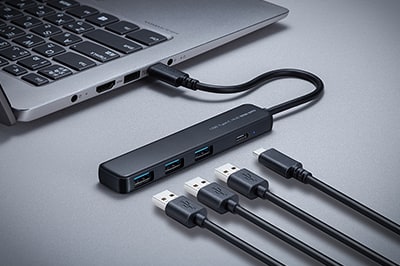 超スリムでコンパクトな、PD100W対応USB Type-Cハブ