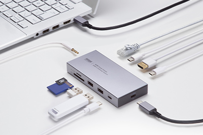 10ポート搭載のコンパクトなUSB Type-Cドッキングステーション