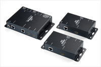 HDMI信号を最大100mまで2分配して延長できるPoE対応エクステンダー。
