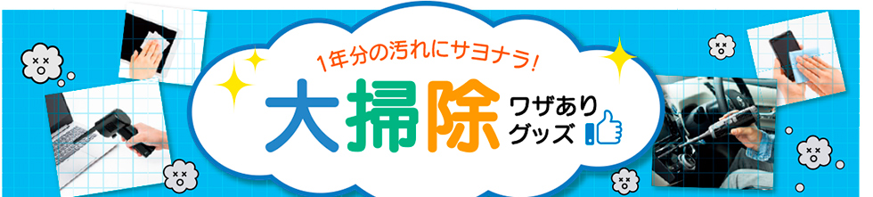 1年分の汚れにサヨナラ！大掃除ワザありグッズのご案内