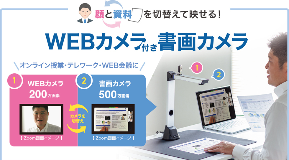 WEBカメラ付き書画カメラ