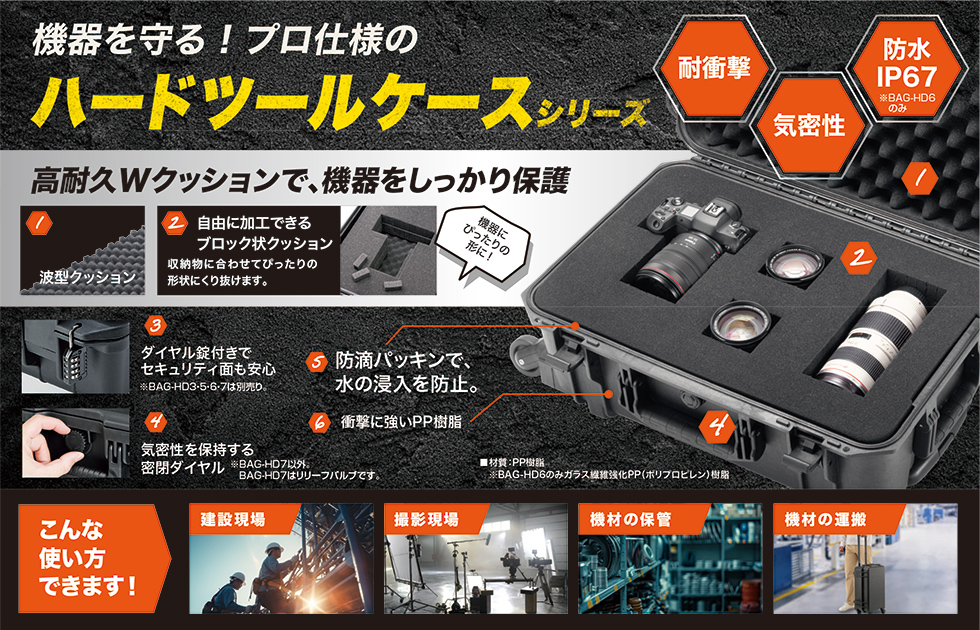 機器を守る！プロ仕様のハードツールケースシリーズのご案内