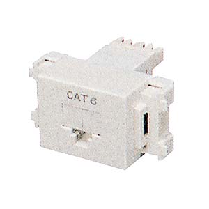 1427007-1 / カテゴリ6シャッター付モジュラージャック（JISプレート枠取付け用）