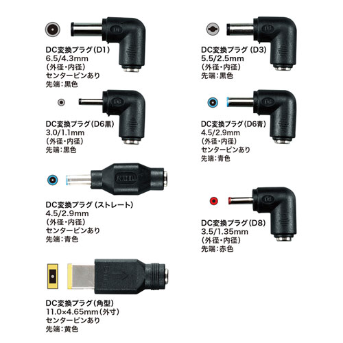 ACA-DC88ML / ノートパソコン用ACアダプタ（65W・マルチタイプ）