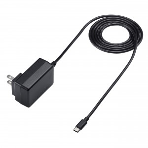ACA-IP103BK / USB Type-Cケーブル一体型AC充電器(5V/3A)