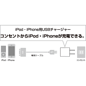 ACA-IP12BK / USB－ACアダプタ(ブラック）