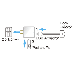 ACA-IP13SV / USB-ACアダプタ(シルバー)