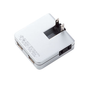 ACA-IP14SV / USB充電タップ型ACアダプタ