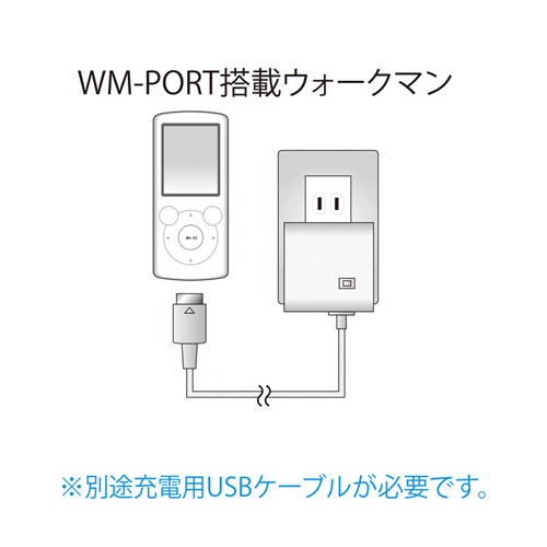 ACA-IP19WBK / ウォークマン専用USB-ACアダプタ（ブラック）
