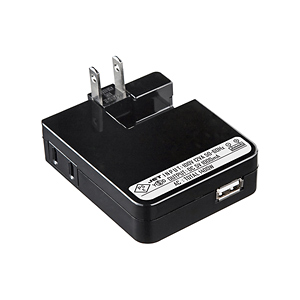 ACA-IP22BK / USB充電タップ型ACアダプタ(ブラック)