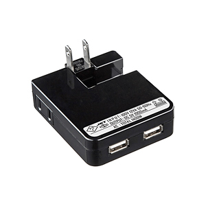 ACA-IP23BK / USB充電タップ型ACアダプタ(ブラック)