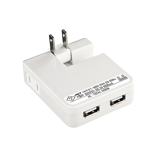 ACA-IP23W / USB充電タップ型ACアダプタ（ホワイト）