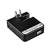 ACA-IP24BK USB充電タップ型ACアダプタ(電源1個口・USBポート1個口・ブラック) ACA-IP24BK / USB充電タップ型ACアダプタ(電源1個口・USBポート1個口・ブラック)