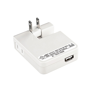 ACA-IP24W / USB充電タップ型ACアダプタ(電源1個口・USBポート1個口・ホワイト)