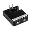 ACA-IP25BK USB充電タップ型ACアダプタ(USBポート2個口・電源1個口・ブラック) ACA-IP25BK / USB充電タップ型ACアダプタ(USBポート2個口・電源1個口・ブラック)