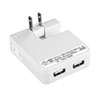 ACA-IP25W USB充電タップ型ACアダプタ(USBポート2個口・電源1個口・ホワイト) ACA-IP25W / USB充電タップ型ACアダプタ(USBポート2個口・電源1個口・ホワイト)
