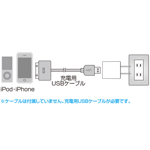 ACA-IP28BK / USB充電器（ブラック）