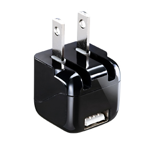 ACA-IP32BK / 超小型USB充電器(1A・ブラック)