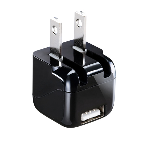 ACA-IP32BK / 超小型USB充電器（1A・ブラック）