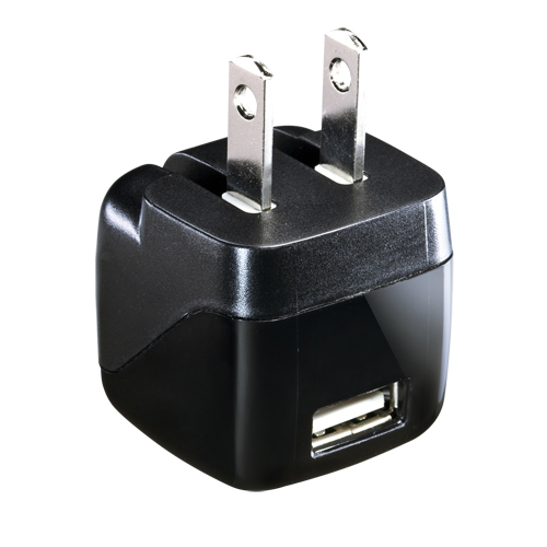 ACA-IP33BK / 超小型USB充電器（2.1A・ブラック）