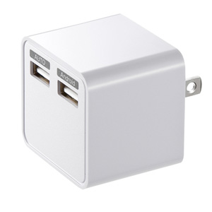 ACA-IP39W / USB充電器(2ポート・合計3.4A・ホワイト)