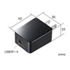 ACA-IP49BK USB充電器(1A・高耐久タイプ・ブラック) ACA-IP49BK / USB充電器(1A・高耐久タイプ・ブラック)
