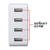 ACA-IP54W USB充電器(4ポート・合計6A・ホワイト) ACA-IP54W / USB充電器(4ポート・合計6A・ホワイト)