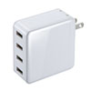 ACA-IP54W / USB充電器（4ポート・合計6A・ホワイト）