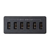 ACA-IP67BK USB充電器(6ポート・合計12A・ブラック) ACA-IP67BK / USB充電器(6ポート・合計12A・ブラック)