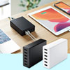 ACA-IP67BK USB充電器(6ポート・合計12A・ブラック) ACA-IP67BK / USB充電器(6ポート・合計12A・ブラック)