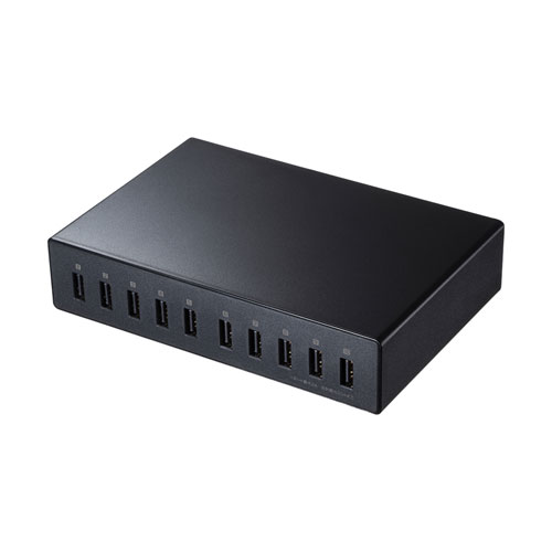 ACA-IP68【USB充電器（10ポート・合計20A・高耐久タイプ）】タブレット 