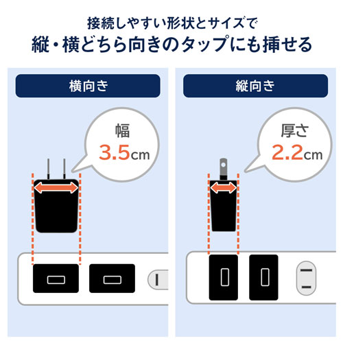 ACA-IP69BK / USB充電器（1A・広温度範囲対応タイプ）