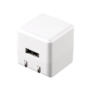 ACA-IP70W / キューブ型USB充電器(1A・高耐久タイプ・ホワイト)