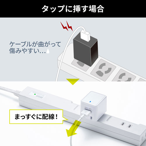 ACA-IP79W / キューブ型USB充電器（2.4A・ホワイト）