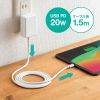 ACA-PD102W USB PD対応AC充電器(PD20W・TypeCケーブル一体型) ACA-PD102W / USB PD対応AC充電器(PD20W・TypeCケーブル一体型)