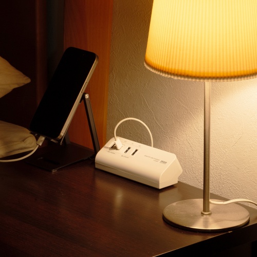 ACA-PD106W / USB PD対応クランプ式AC充電器（PD65W・C×2＋A×2・ホワイト）